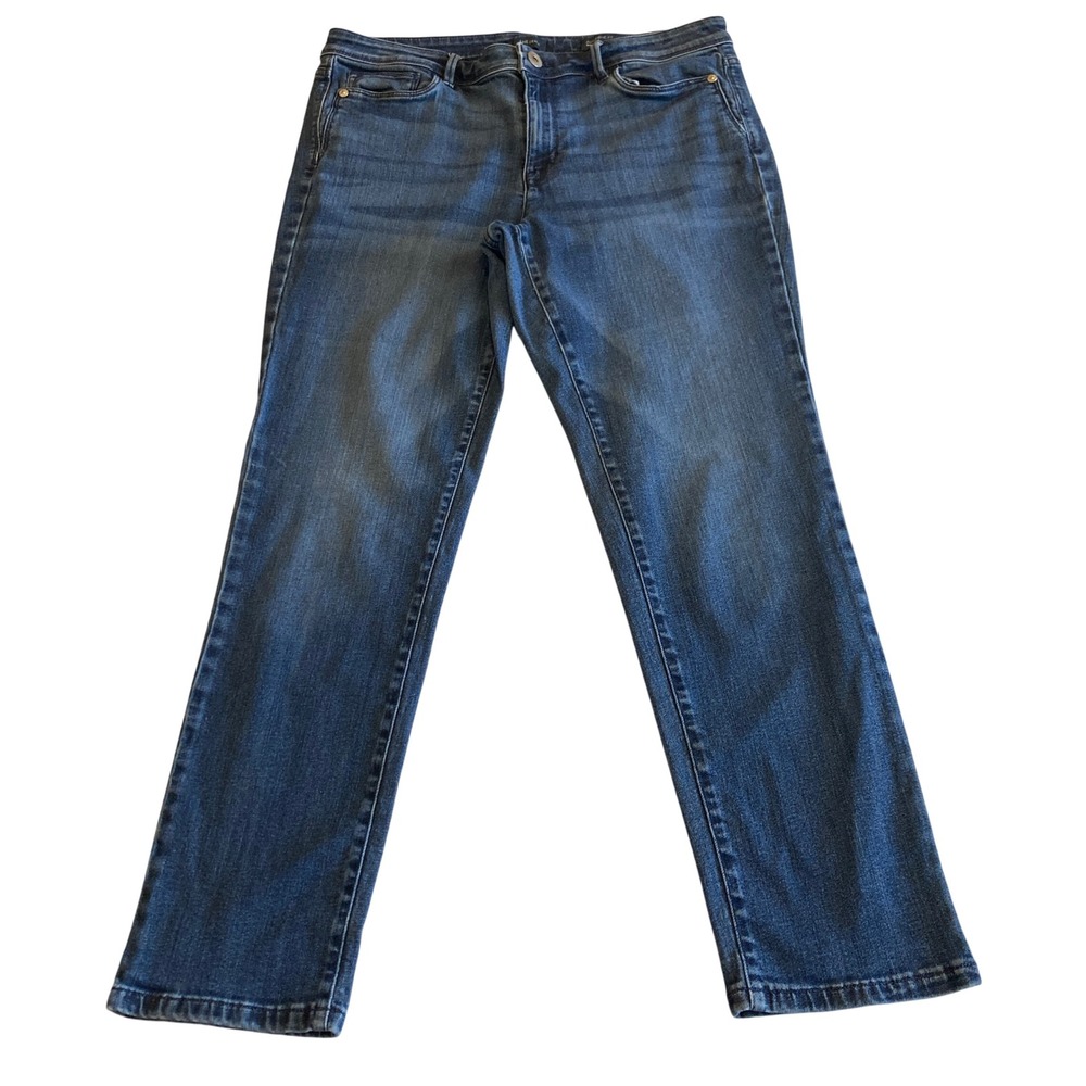 J. Jill Jeans Women 12 (32x27) Authentic Fit Slim Ankle Blue Medium Wash Stretch